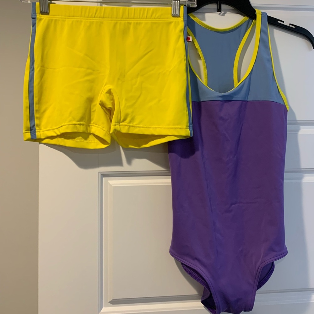 Yumiko Erica Leotard Saki Shorts Set Large